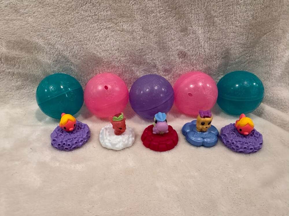 Squinkies McDonald's 2012 Happy Meal Toys And Bubbles Set Of 5
